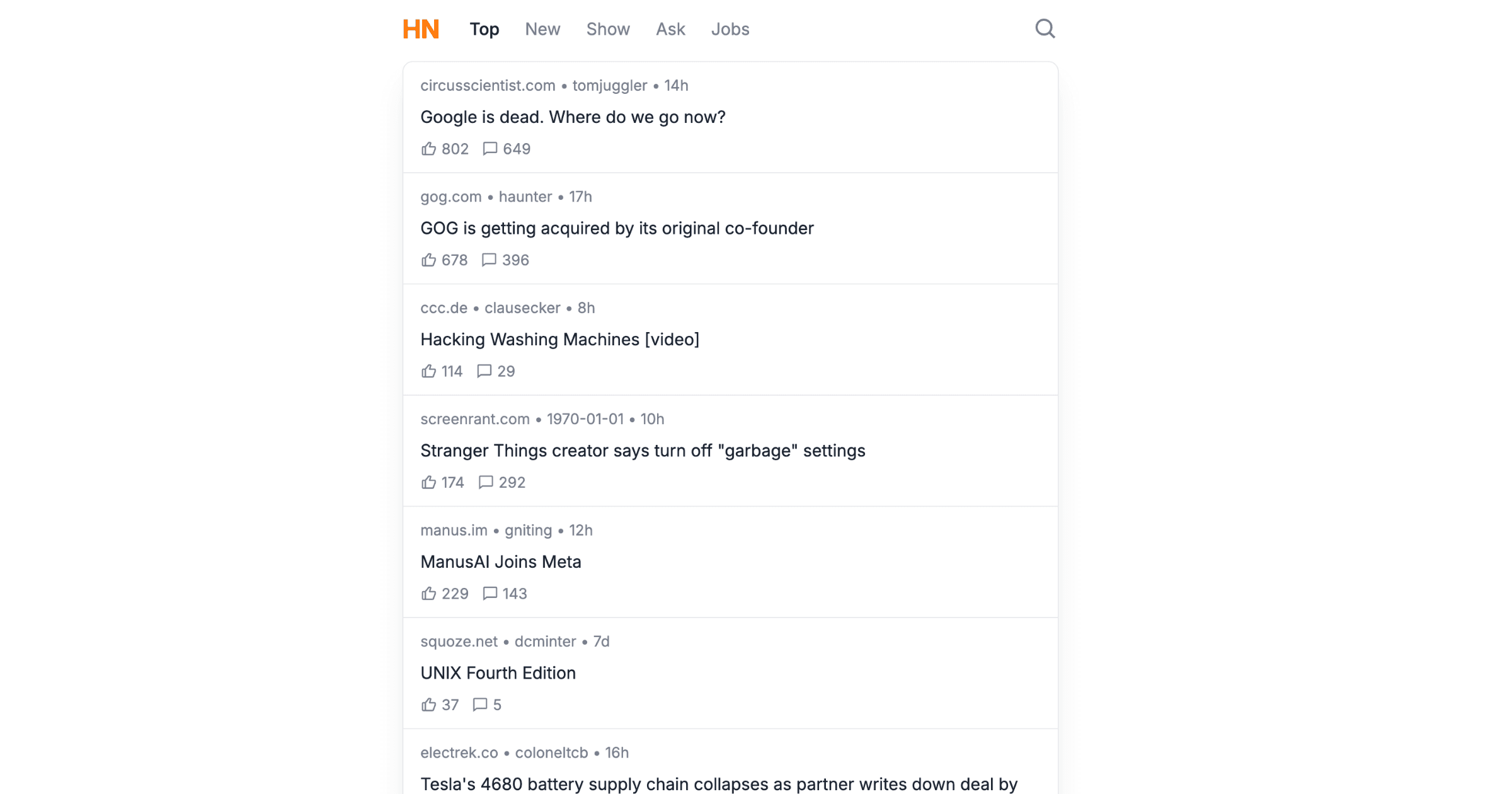 Hacker News Client